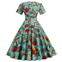 Fiesta de mujer, falda fina de lunares, retro, elegante - details 2