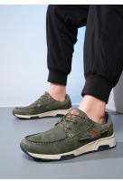 Zapatos para correr clásicos para hombre, zapatillas ligeras de cuero de ante, cómodos zapatos deportivos de gran tamaño, zapatos planos transpirables para correr - details 16