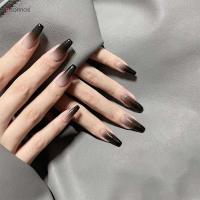 Uñas largas de vacaciones para bailarines masculinos y femeninos, totalmente cubiertas con uñas postizas, reclassificadas a negro, 24 piezas - details 4