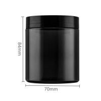 Frasco vacío de plástico negro para cosméticos, botella rellenable para crema facial, bote de viaje, contenedores de almacenamiento para dulces de frutas secas, 12 piezas, 250ml - details 2