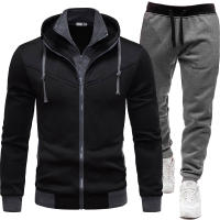 Conjuntos de dos piezas para hombre, trajes deportivos informales a la moda para exteriores, ropa de otoño e invierno - details 7