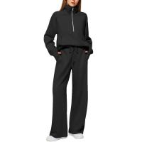 Conjuntos de dos piezas de otoño para mujer, sudaderas informales de cuello alto y pantalones de chándal, trajes deportivos para mujer - details 1