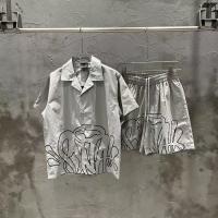 Syna World Drill Summer Shorts Set Camisa de manga corta de algodón Hip Hop para hombre - details 3
