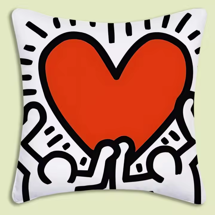 Fundas de Almohada de Dibujos Animados Op Art Diseño de Sofá Decorativo con Gráfico - 1