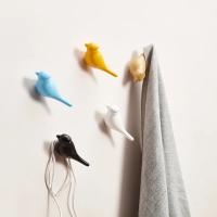Ganchos de Pared Creativos en Forma de Pájaro Ganchos de Madera Resina con Grano - details 1