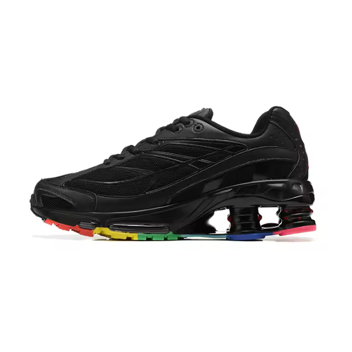 Zapatos zapatos de los hombres cojín de aire columna zapatos para correr de moda cojín de aire zapatos de los hombres y las mujeres todo negro cómodo casual zapatos deportivos garantía de calidad de un año - 1