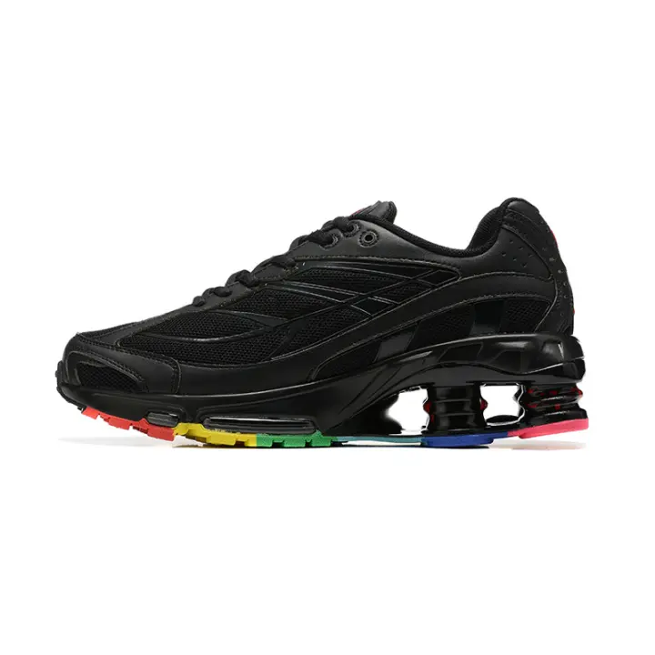 Zapatos zapatos de los hombres cojín de aire columna zapatos para correr de moda cojín de aire zapatos de los hombres y las mujeres todo negro cómodo casual zapatos deportivos garantía de calidad de un año - 1