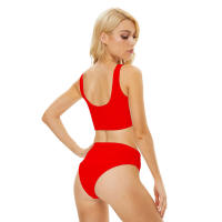 Bañador con estampado 3D de la Copa del Mundo de España para mujer, traje de baño dividido sin espalda, Bikini para mujer 2024 - details 36