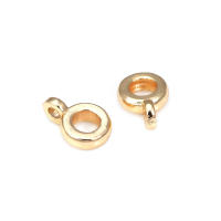 Círculo redondo de latón de Color dorado de 18K, pulseras con agujeros grandes, collares de cuentas, colgantes, conectores, suministros para fabricación de joyas - details 20