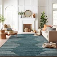 Alfombra de salón bohemia a rayas, resistente a las manchas, para sala de estar, cocina, dormitorio, comedor, oficina en casa - details 23