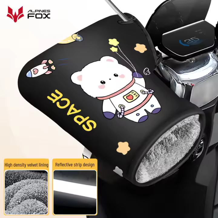 Windproof Motorcycle Scooter Thick Warm Handlebar Muffs Grip Handle Bar Muff Windproof Riding Winter Warmer Thermal Cover Gloves - 1