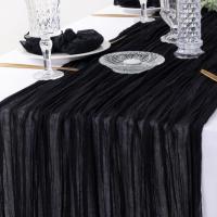 Camino de mesa de gasa Vintage largo, cubierta de mesa de estopilla multicolor semitransparente, mantel de estilo bohemio, decoración de mesa - details 7