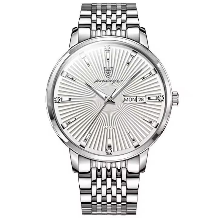 Reloj de Pulsera de Cuarzo POEDAGAR Luminoso, Impermeable, Calendario, Regalo Perfecto para Hombres - 1