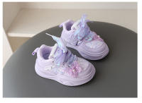 Zapatos para niñas primavera nuevos zapatos de papá extranjero zapatillas de malla para niños zapatillas para correr con diamantes de imitación con lazo - details 12