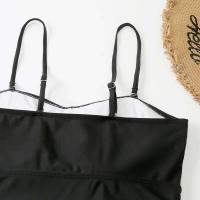 Traje de baño básico de una pieza talla grande XXL con giro frontal, tankini para mujer, ropa de playa de color sólido, traje de baño, conjunto de bikini - details 13