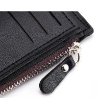 Cartera informal para hombre, billetera pequeña de cuero pu, plegable, con cremallera, de lujo, para negocios - details 8