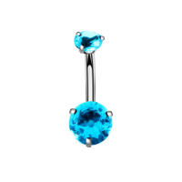 Juego de piercing de cristal para el ombligo, conjunto de Anillo para el ombligo, 14g, g23, de titanio, 6-10mm, 1 unidad - details 7