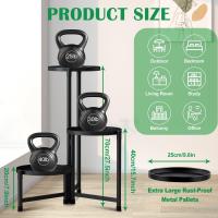 Maceta moderna de Metal para interiores y exteriores, soporte para plantas, 3 capas, decoración del hogar - details 3
