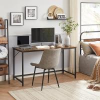 Mesa Oficina Pequeña y Estación Trabajo, Mesa para Teletrabajo, Estudio, Dormitorio, 60 x 135 x 76 cm, Estilo Industrial, Estructura Metal, Negro Ébano y Negro Tinta LWD043B56 - details 9