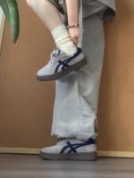 Zapatillas de Entrenamiento para Mujeres Alemánas Gris-Azul Nueva Plataforma de Cuero Retro Deportes y Ocio - details 5