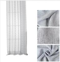 Cortina de tela semitransparente de lino y poliéster con estampado de rombos.150x260cm, decoración del hogar, oficina. - details 1