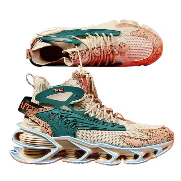 Jinjiang Blade Trend Shoes 2023 Primavera Verano Transpirable Flyknit Altura superior Aumentando el amortiguamiento Suela de TPU - 1