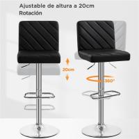 Taburetes de Bar Altura Ajustable 92-113,5cm Sillas de Bar Asientos Giratorios Diseño Moderno - details 3