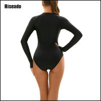 Traje de baño de una pieza para entrenamiento atlético, manga larga, protección solar, surf, traje de baño deportivo para niñas - details 2