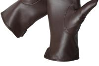 Guantes de piel de oveja para mujer, manoplas cortas de terciopelo fino para pantalla táctil, de cuero, de buena calidad, para invierno, 2226 - details 185
