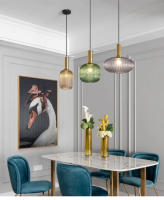 LEFAN-luz colgante LED nórdica para comedor, lámpara de mesa para restaurante, sala de estar, linterna a rayas, 30CM - details 0