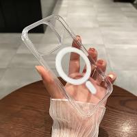 Fundas Transparentes de Acrílico con Cubierta Magnética Completa y Borde Suave, Agujero Grande, Anticaída, Compatible con Carga Inalámbrica para iPhone11 / 11pro / 11promax / 12 / 12mini / 12pro / 12pro / 13 / 13mini / 13pro / 13pro / 14 / 14pro - details 1