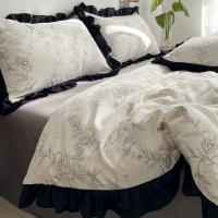 Conjunto de Cama de Algodón Tejido Nube Borde Sombrero de Cama de Cuatro Piezas - details 41