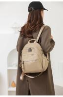Mochila pequeña de moda para mujer, Mochila De Cuero Negro marrón simple, mini mochila de viaje informal para teléfono, regalos para niñas - details 15