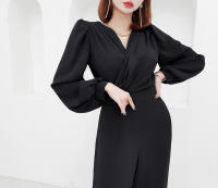BGTEEVER-monos elegantes de manga larga con cuello en V para mujer, monos sólidos para mujer, Moda de Primavera, cintura delgada, suéteres de pierna ancha para mujer - details 5