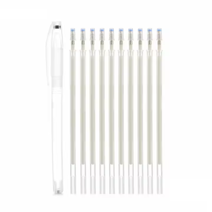 Juego de accesorios de costura para manualidades, líneas de dibujo, recargas de bolígrafo de borrado por calor, marcador de tela, bolígrafo que desaparece, 1 Juego - 1