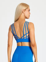 SHINBENE-Sujetador deportivo con tirantes para mujer, sostén deportivo con escote en V, espalda cruzada, acolchado, entrenamiento, Yoga - details 28