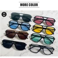 Gafas de Sol de Moda de Doble Viga Gafas de Sol Retro Cuadradas para Hombres y Mujeres - details 33