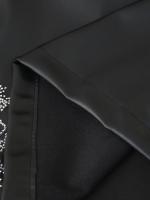2025 mujeres negro imitación cuero Mini vestido rebordear decoración verano 2025 moda elegante sin mangas Vestidos femeninos - details 7