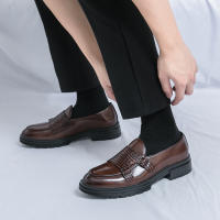 Zapatos Formales para Hombres Estilo Inglés Elegante Tacón Bajo PU Doble Hebilla Talla Grande 38-46 - details 14