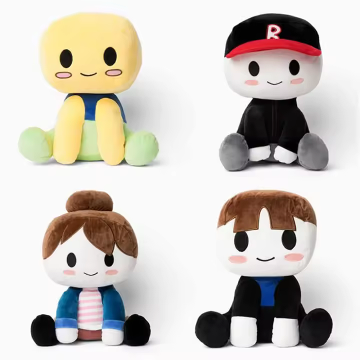 NOVIIML-muñeco de peluche lox Buddies, Blox Buddies, Bacon Buddy, peluches para Fans y amigos, 4 piezas - 1