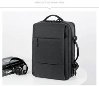 Mochila de viaje clásica para hombre, morral de negocios expandible con USB, bolsa de gran capacidad para ordenador portátil, im - details 4