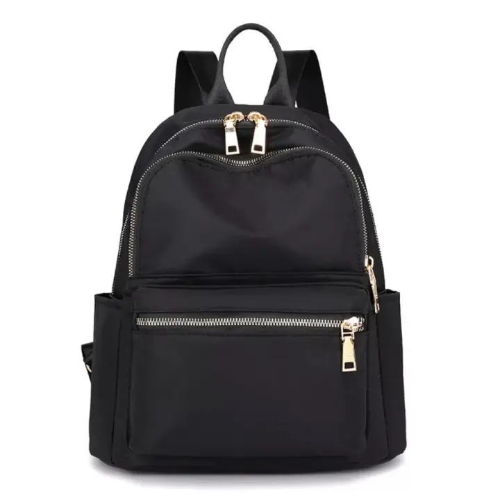 Mochila Oxford de ocio para mujer y niña, bolso escolar de hombro con cremallera, color negro, novedad - 1