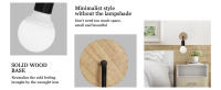 Mini aplique de pared moderno, accesorio de luz Industrial clásico con Base de madera para dormitorio, baño y pasillo, sin bombilla - details 0