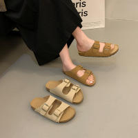 Zapatos de suela gruesa para mujer, zapatillas de uso externo, sandalias Boken con aumento de altura, semi remolque, tendencia de verano, 2024 - details 0