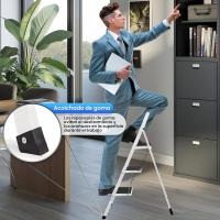 Escalera Plegable de 4 Peldaños Estructura de Acero con Escalera Antideslizante - details 6