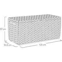 Arcón exterior Baúl de almacenamiento de resina marrón Capacidad de 270L - details 13