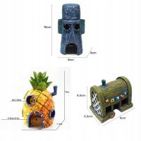 Conjunto de figuras de casas para acuario, Bob Esponja, decoración de casas, adorno - details 5