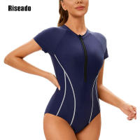 Bañador deportivo de una pieza para mujer, ropa de playa de manga corta, 2024 - details 4