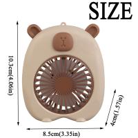Regalos creativo lindo ventilador de capibara Color sólido portátil Mini ventilador de capibara duradero con pegatina de dibujos animados ventilador de mano de viaje - details 0