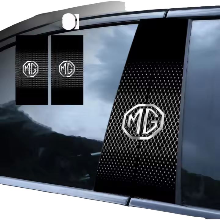 Pegatinas de Adorno para Pilar de BC de Puerta de Coche Universal 2Pcs - 1
